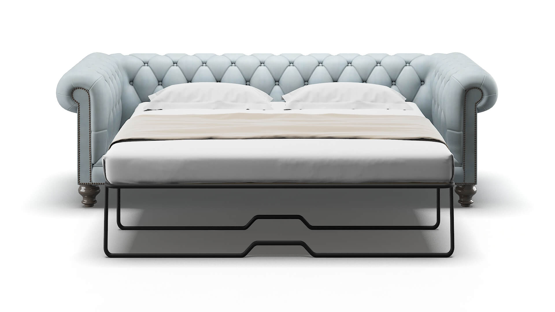 Bordeaux Hathaway Aqua Sofa Sleeper Espresso legs 1