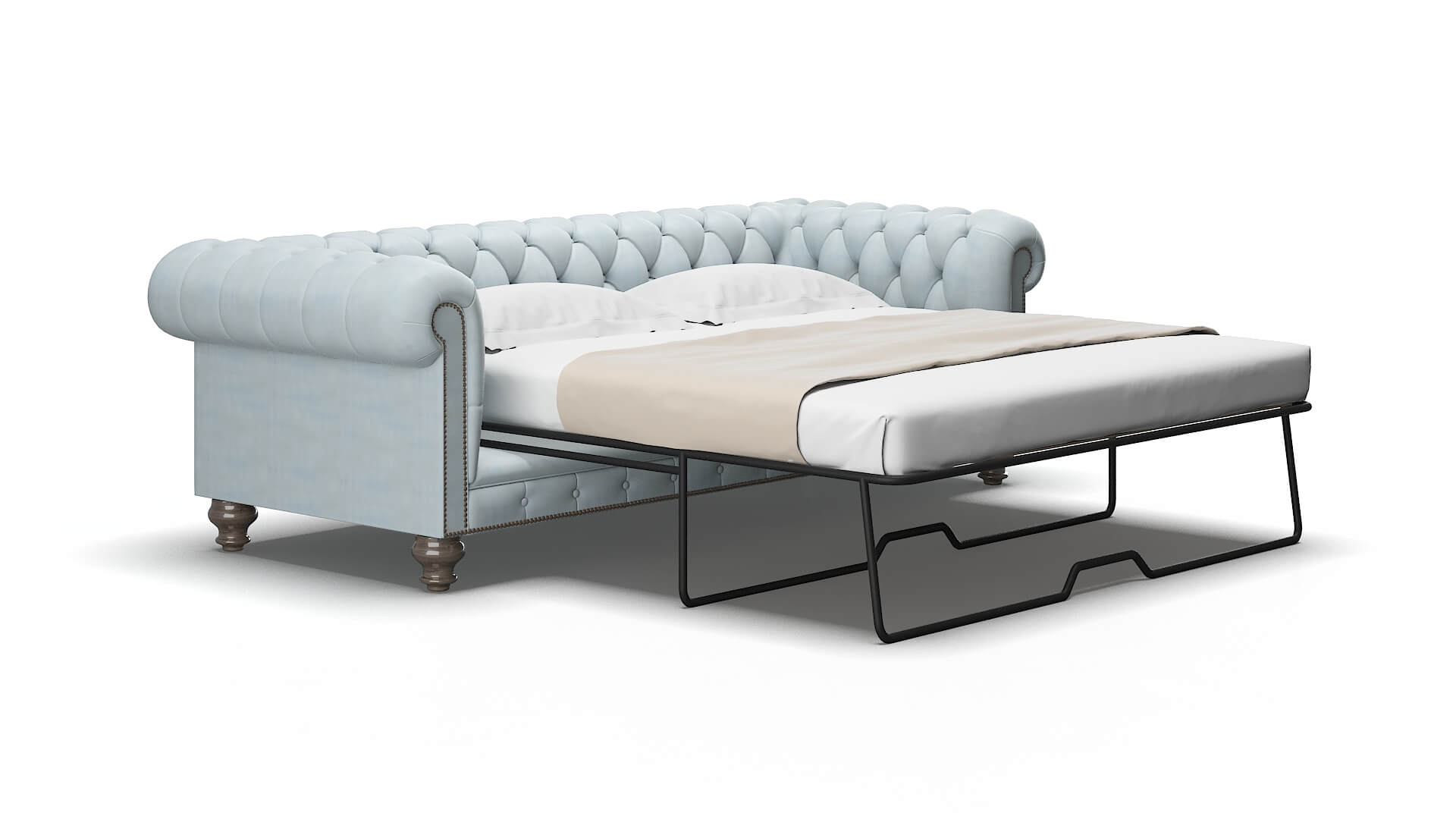 Bordeaux Hathaway aqua Sofa sleeper Espresso Legs  2