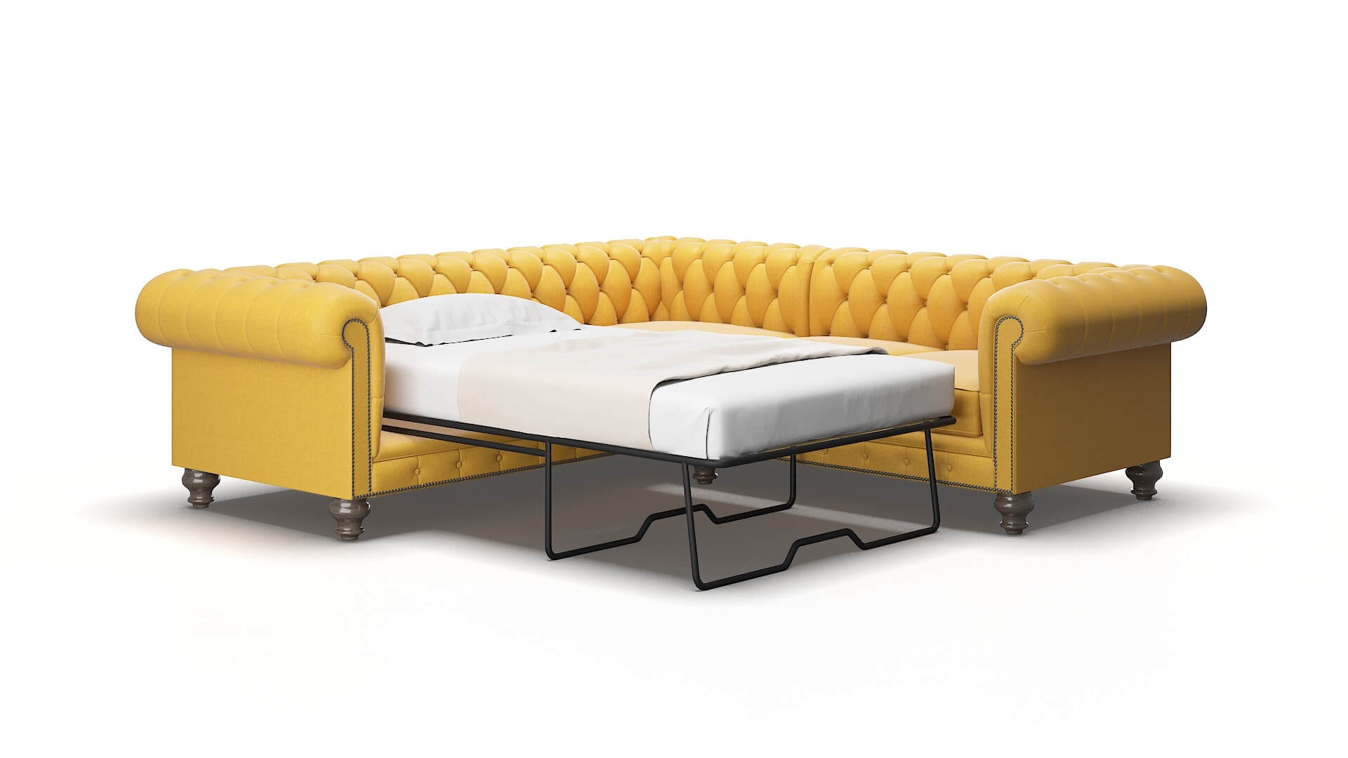 Bordeaux Hepburn Chai_tea Sectional Sleeper espresso legs 2