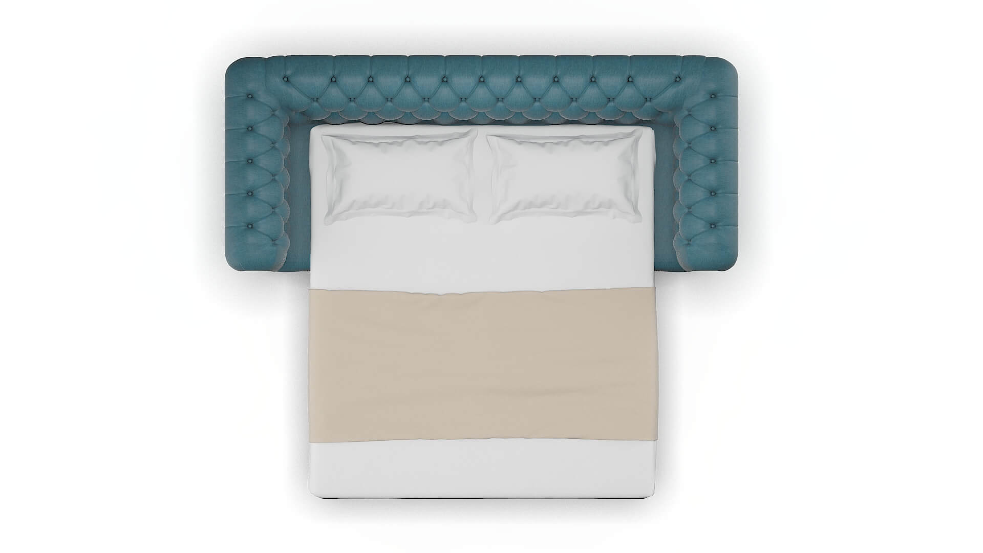 Bordeaux Hepburn Teal Sofa Sleeper Espresso legs 3