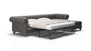Bordeaux Insight charcoal Panel sleeper Espresso Legs  2