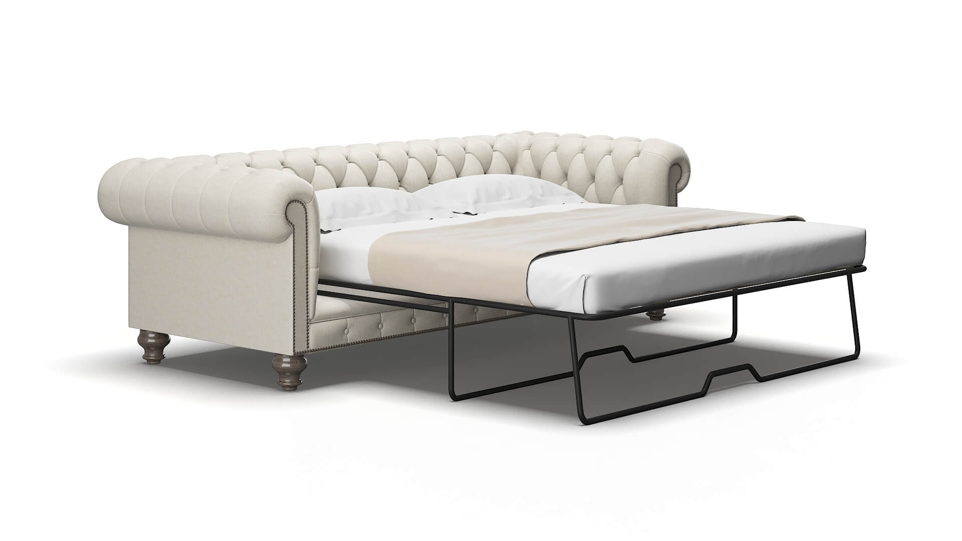 Bordeaux Insight dove Sofa sleeper Espresso Legs  2