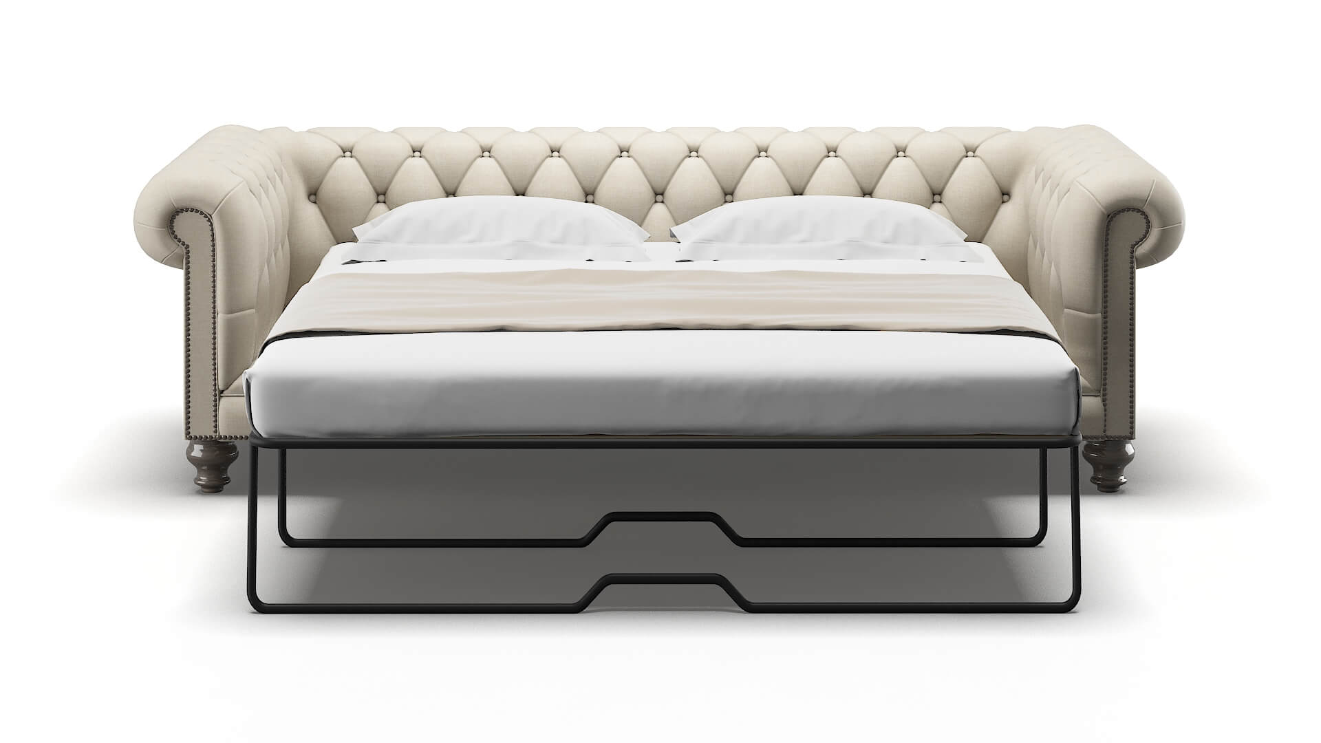 Bordeaux Keylargo Almond Sofa Sleeper Espresso legs 1