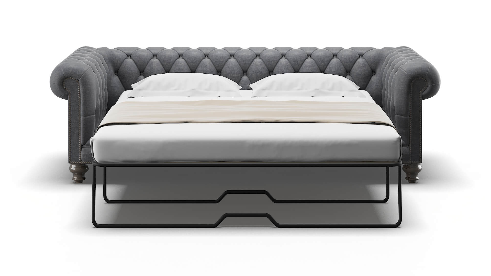 Bordeaux Keylargo Graphite Sofa Sleeper Espresso legs 1