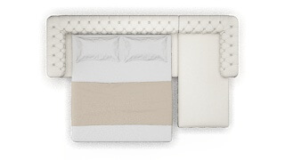 Bordeaux Keylargo Oatmeal Panel Sleeper Espresso legs 3