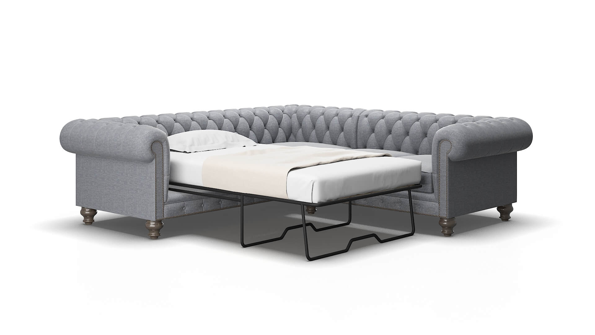 Bordeaux Lana ash Sectional sleeper Espresso Legs  2