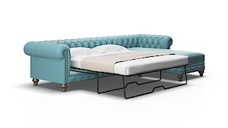 Bordeaux Lana Peacock Panel Sleeper Espresso legs 2