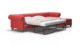 Bordeaux Leslie poppy Panel sleeper Espresso Legs  2