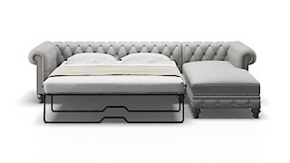 Bordeaux Malibu Dove Panel Sleeper Espresso legs 1