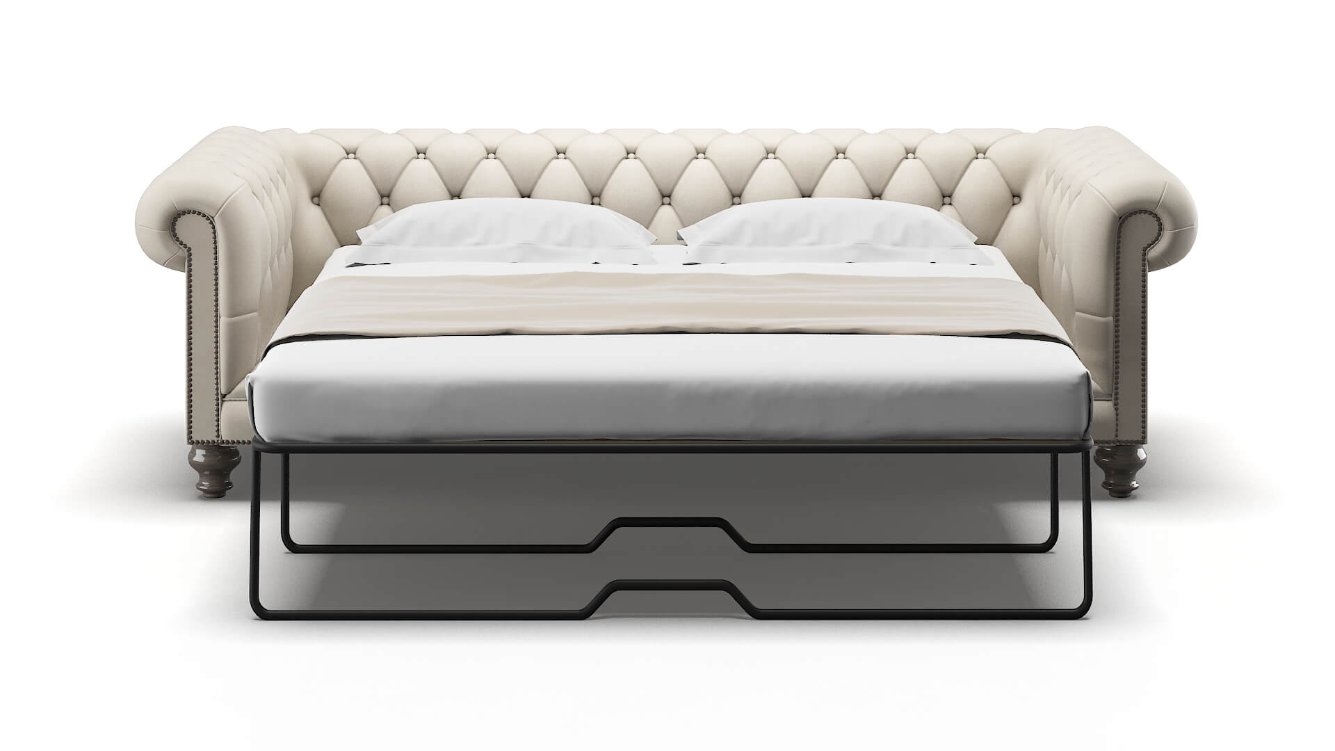 Bordeaux Malibu Linen Sofa Sleeper Espresso legs 1