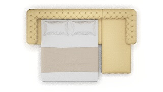 Bordeaux Malibu Maize Panel Sleeper Espresso legs 3