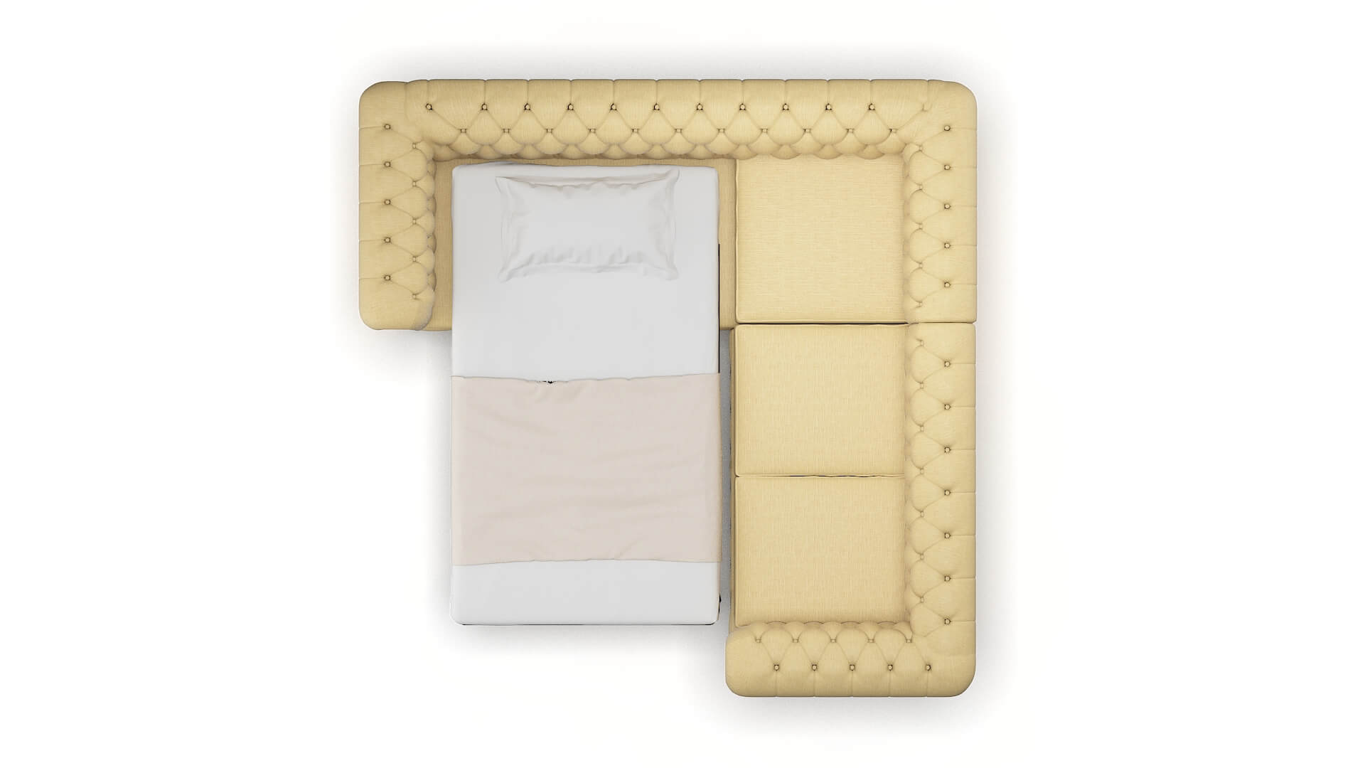 Bordeaux Malibu Maize Sectional Sleeper Espresso legs 3