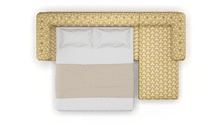 Bordeaux Merci Dijon Panel Sleeper Espresso legs 3