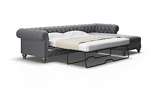 Bordeaux Notion graphite Panel sleeper Espresso Legs  2