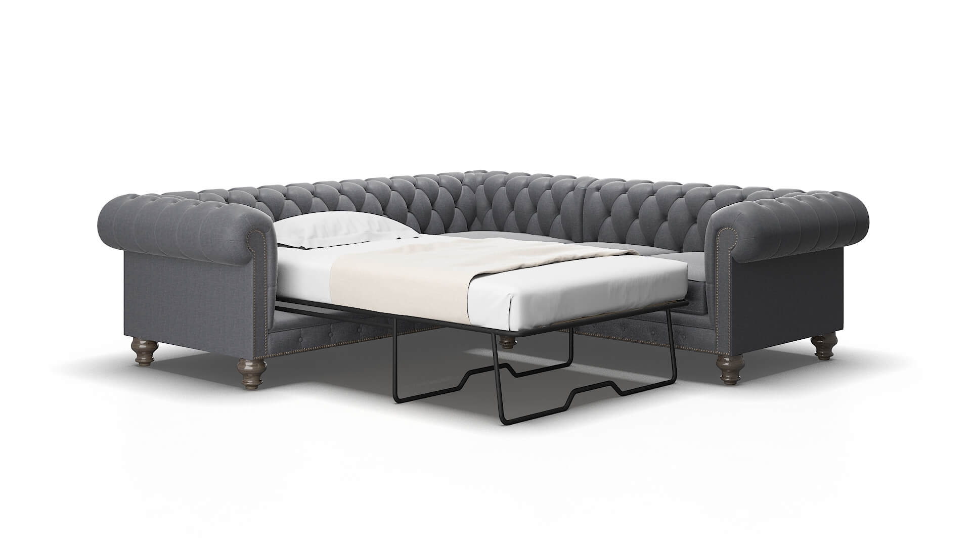 Bordeaux Notion graphite Sectional sleeper Espresso Legs  2