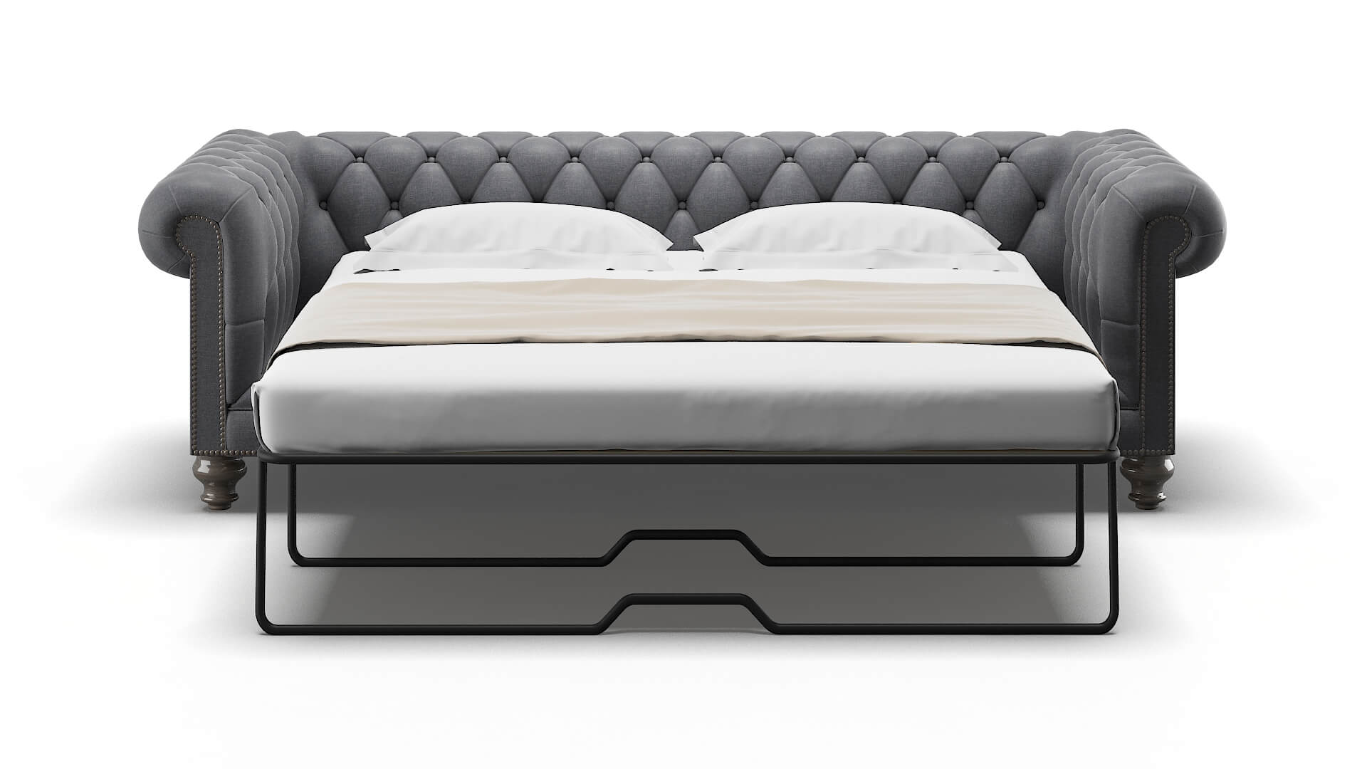 Bordeaux Notion Graphite Sofa Sleeper Espresso legs 1