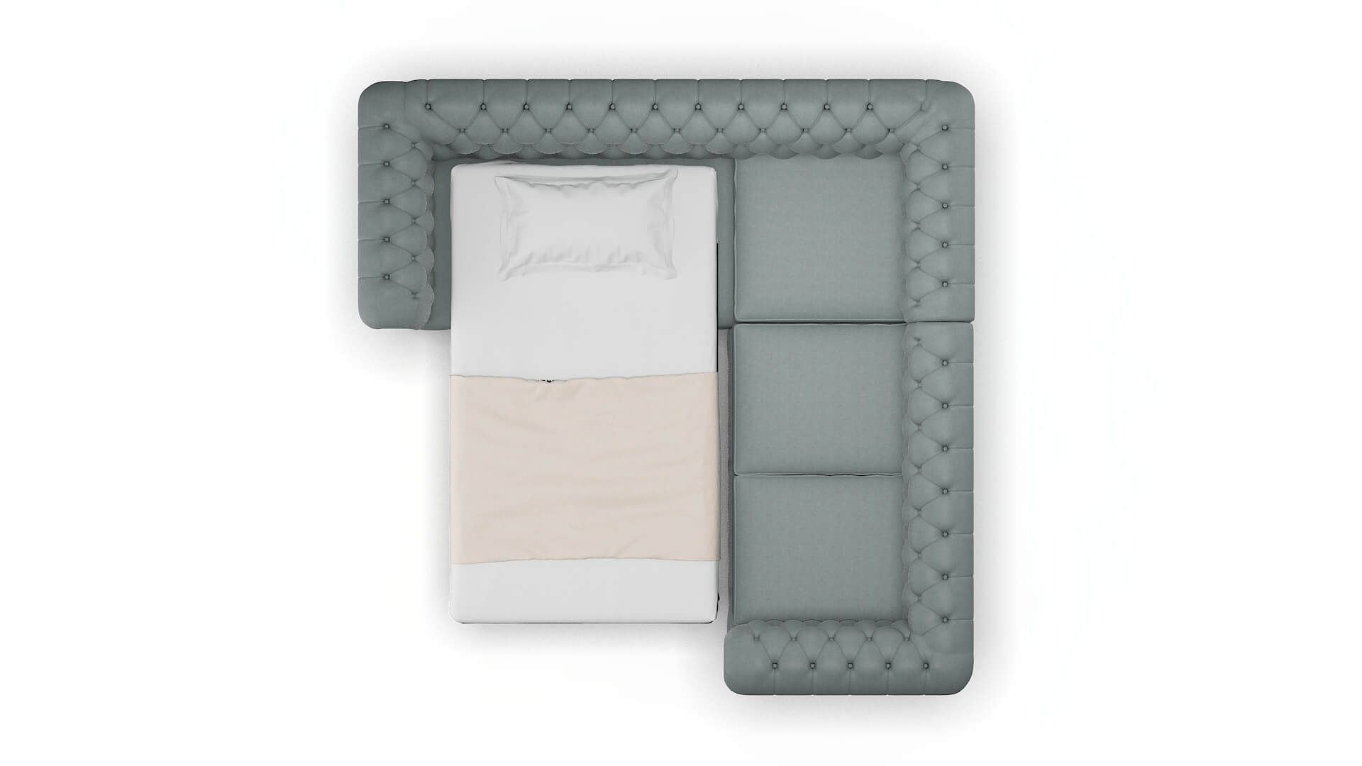 Bordeaux Oakley Baltic Sectional Sleeper Espresso legs 3