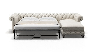 Bordeaux Oceanside Natural Panel Sleeper Espresso legs 1