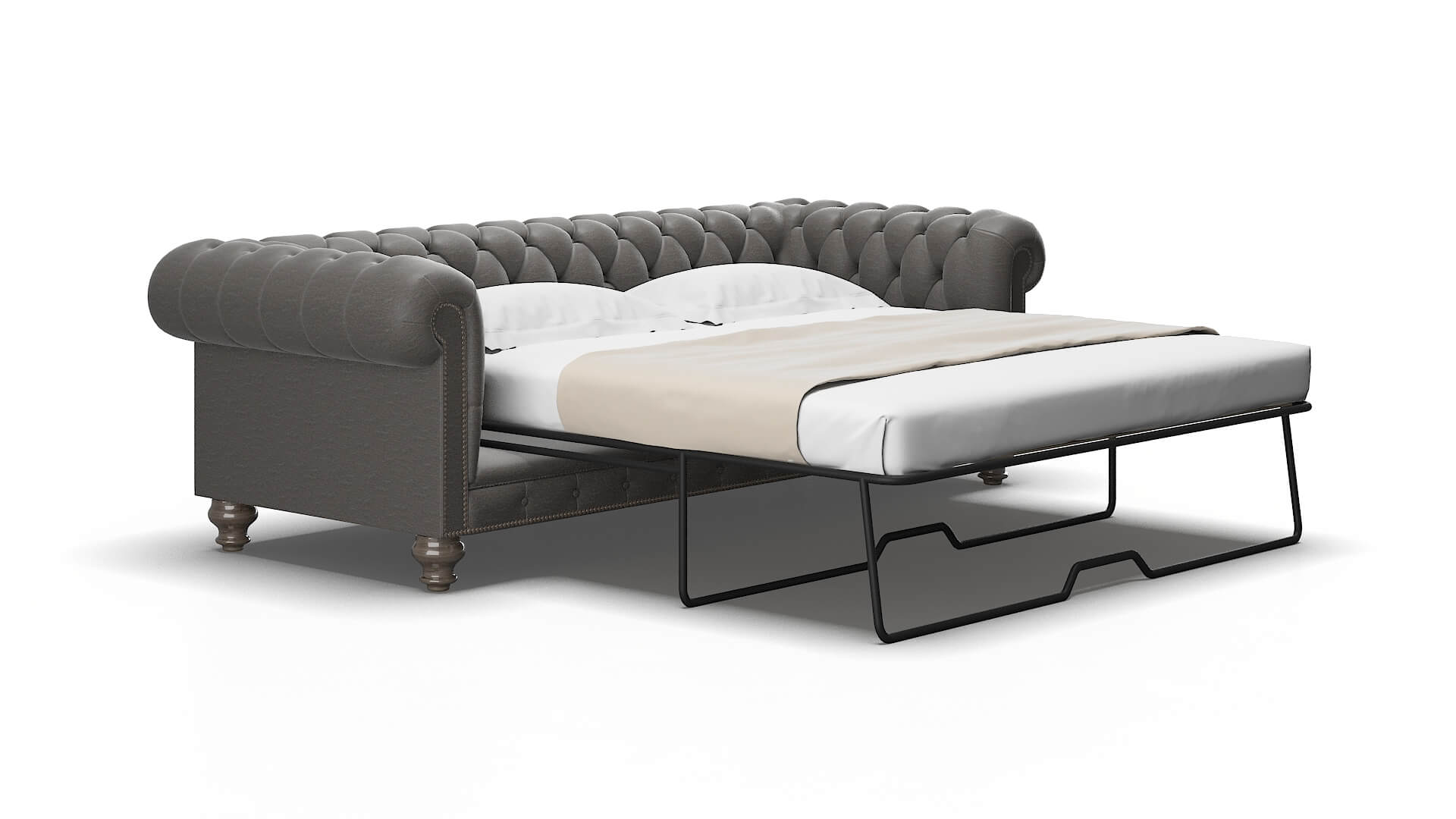 Bordeaux Oscar grey Sofa sleeper Espresso Legs  2