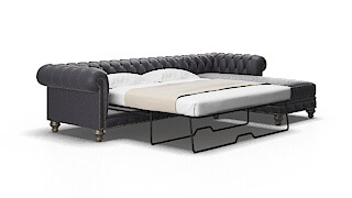 Bordeaux Parker charcoal Panel sleeper Espresso Legs  2