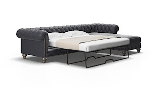 Bordeaux Parker midnight Panel sleeper Espresso Legs  2