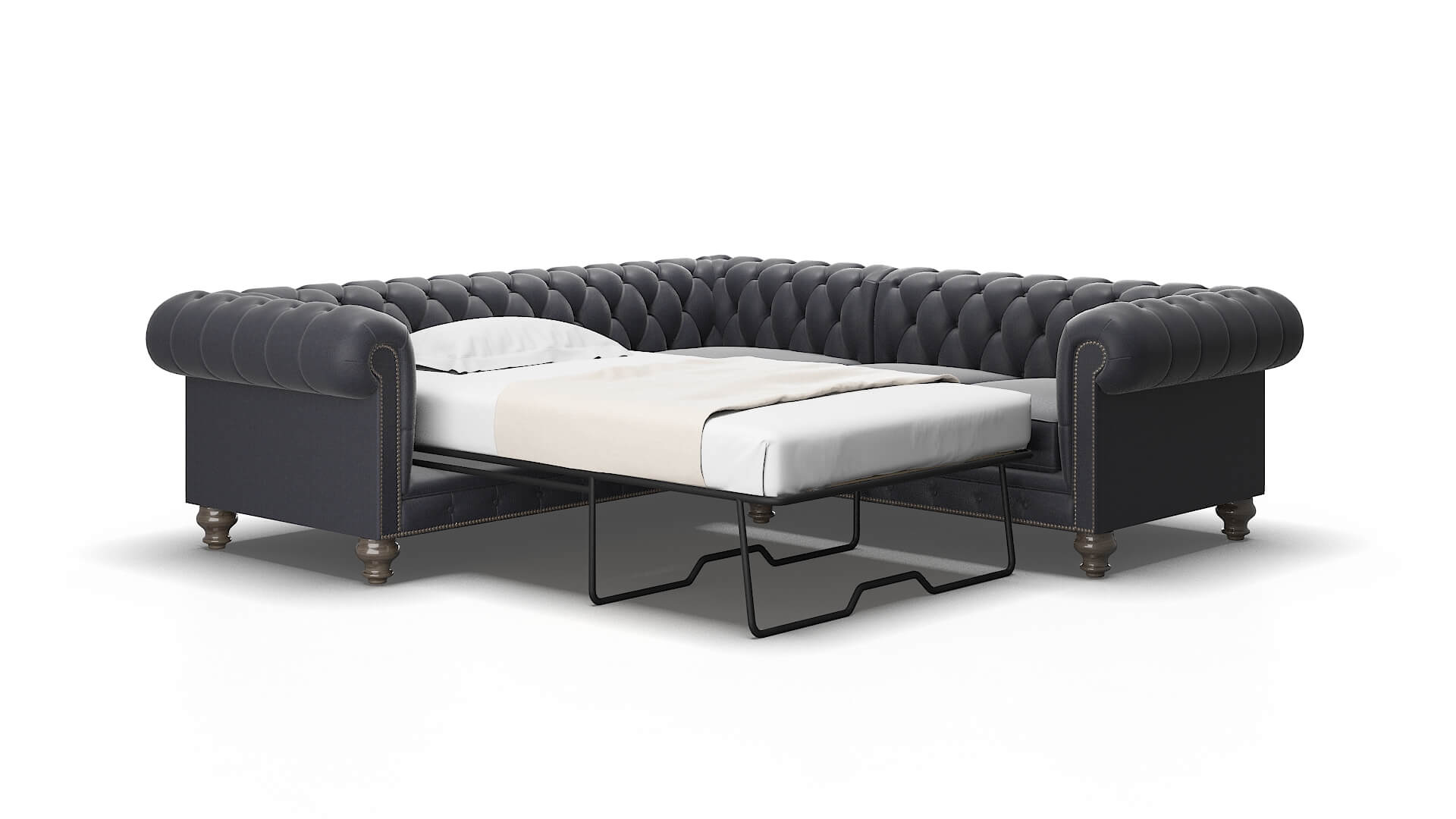 Bordeaux Parker midnight Sectional sleeper Espresso Legs  2