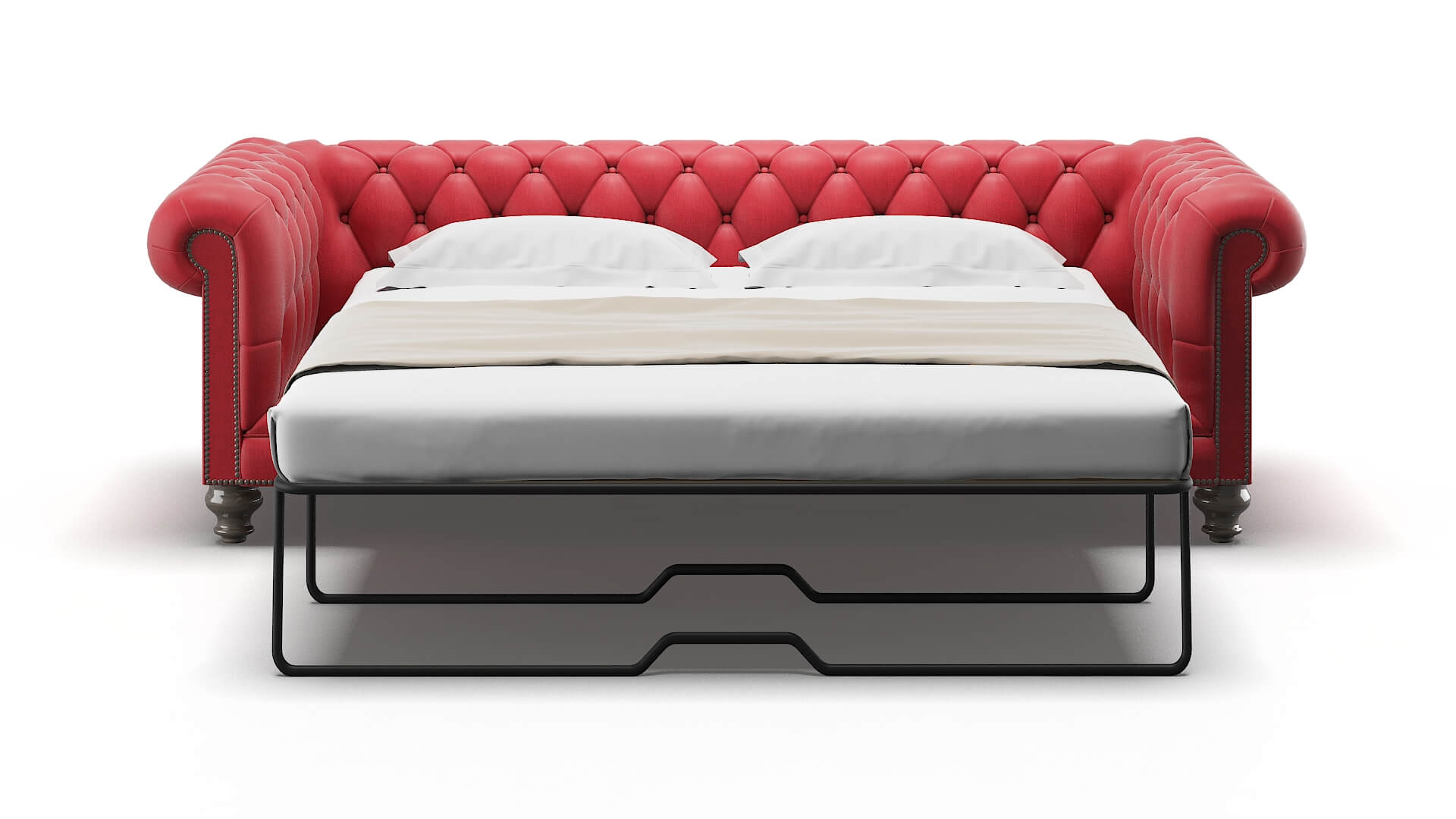 Bordeaux Pauline Ruby Sofa Sleeper Espresso legs 1