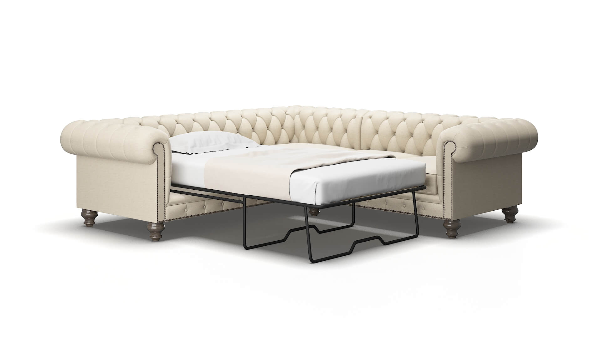 Bordeaux Phoenix birch Sectional sleeper Espresso Legs  2