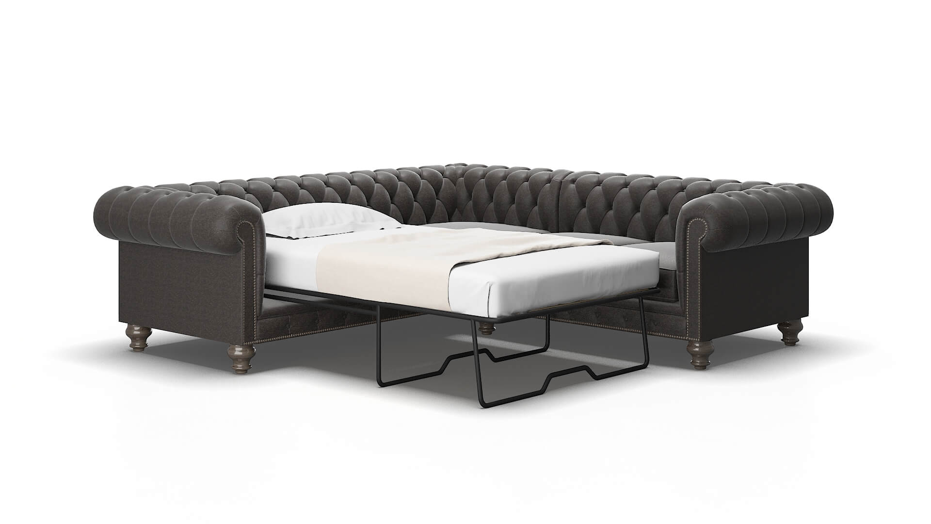 Bordeaux Phoenix chocolate Sectional sleeper Espresso Legs  2