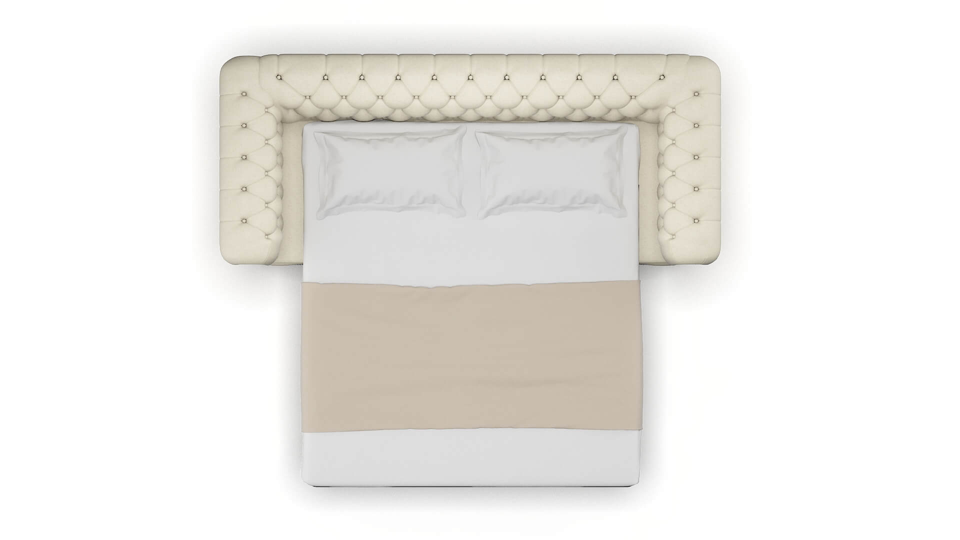 Bordeaux Phoenix Ivory Sofa Sleeper Espresso legs 3