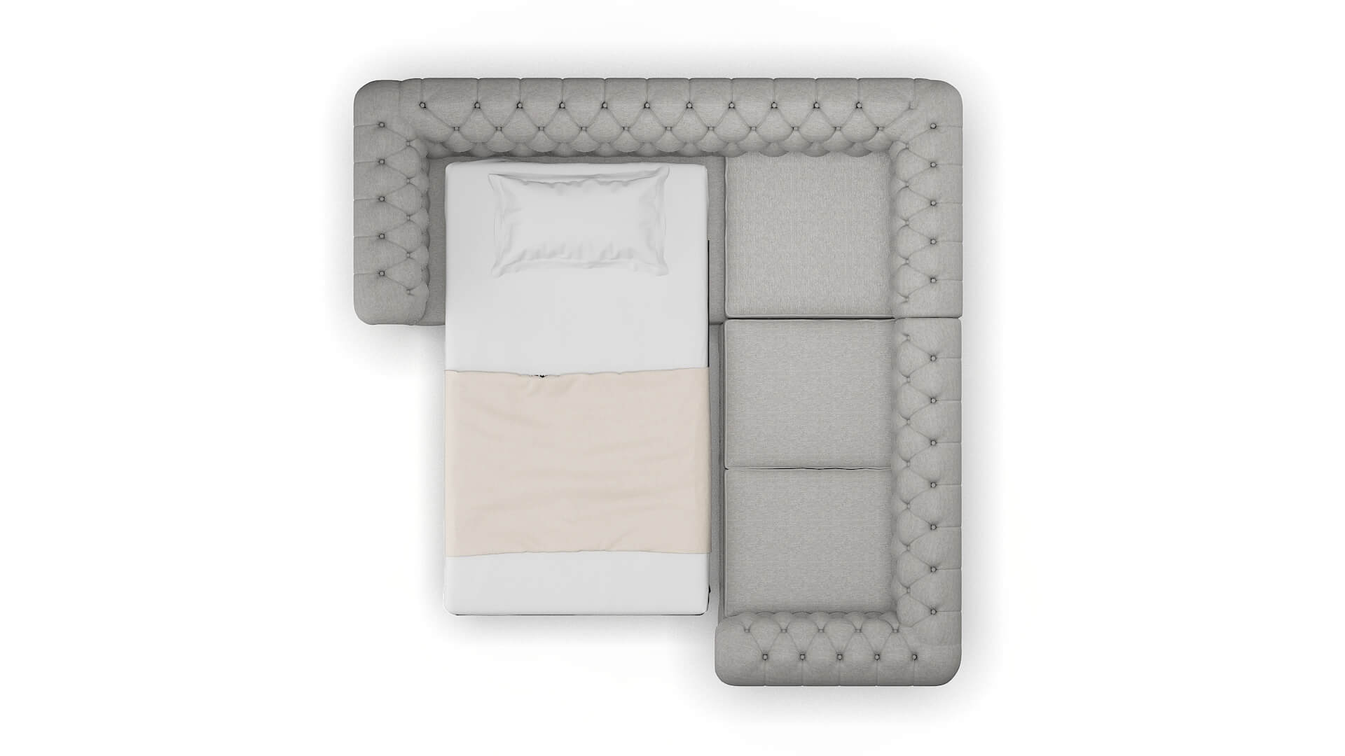 Bordeaux Phoenix Smoke Sectional Sleeper Espresso legs 3