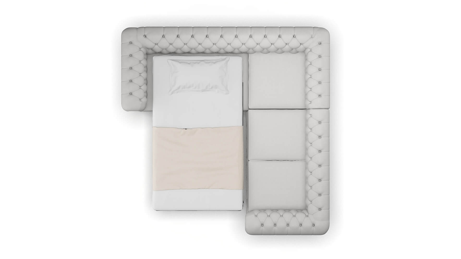 Bordeaux Prisma Steam Sectional Sleeper Espresso legs 3