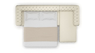 Bordeaux Redondo Oyster Panel Sleeper Espresso legs 3