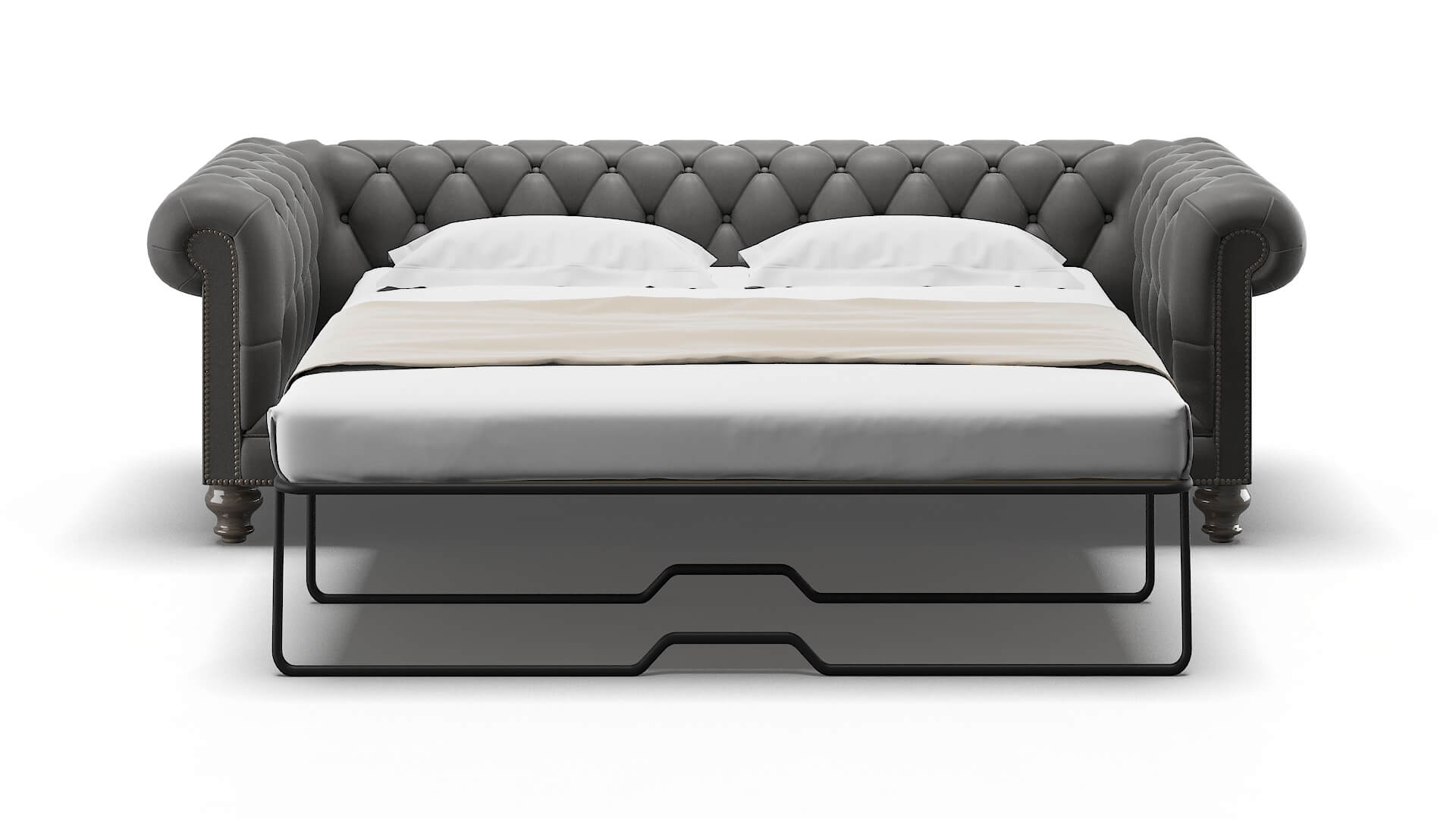 Bordeaux Rocket Charcoal Sofa Sleeper Espresso legs 1