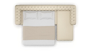 Bordeaux Rocket Sand Panel Sleeper Espresso legs 3