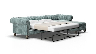 Bordeaux Royale Cloud Panel Sleeper Espresso legs 2