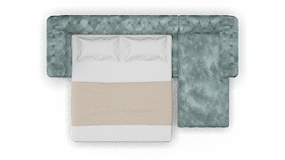 Bordeaux Royale Cloud Panel Sleeper Espresso legs 3