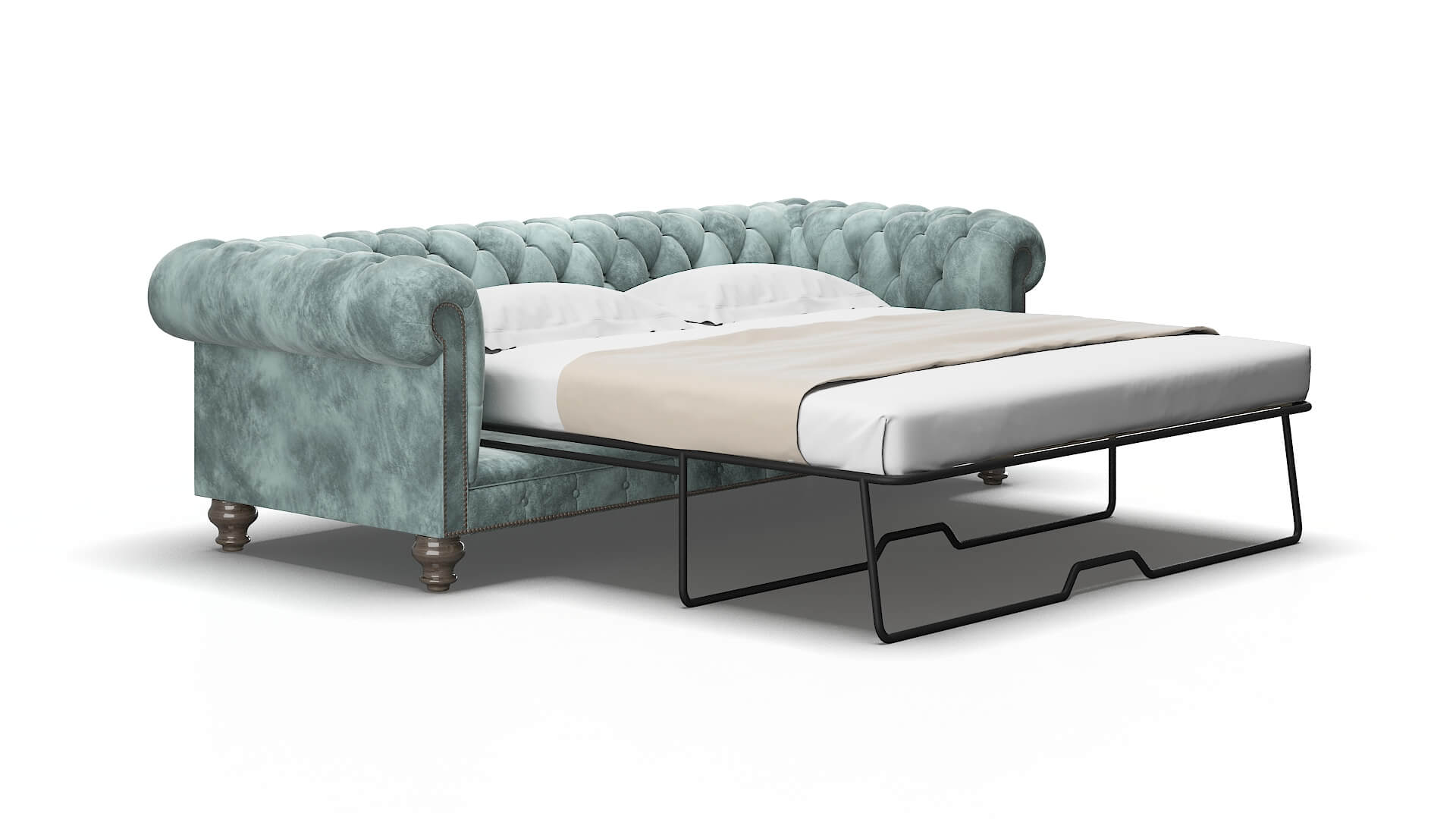 Bordeaux Royale cloud Sofa sleeper Espresso Legs  2