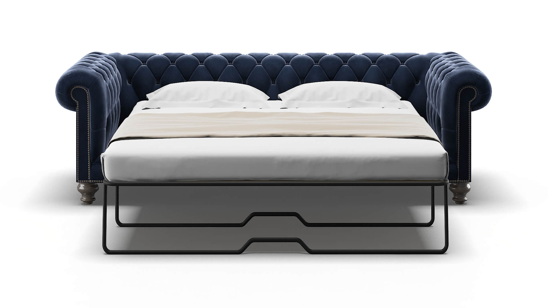 Bordeaux Royale Cobalt Sofa Sleeper Espresso legs 1