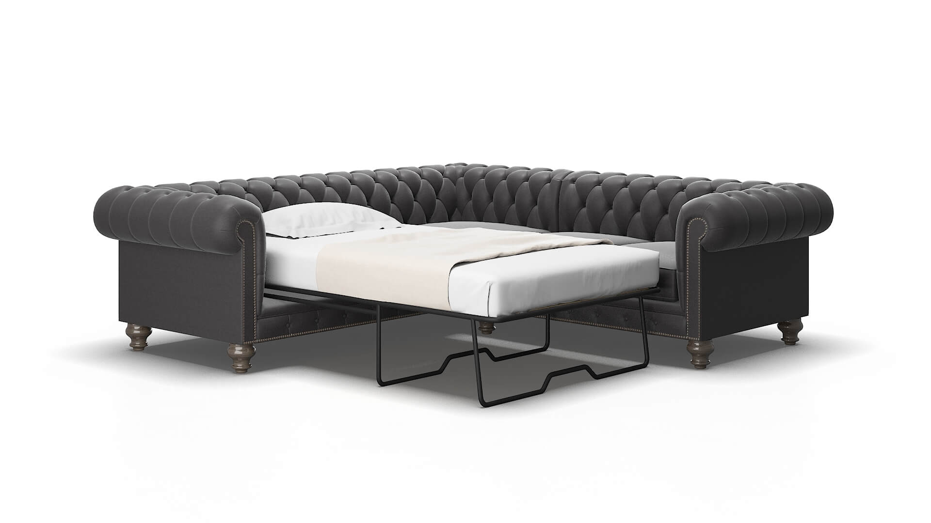 Bordeaux Royale eclipse Sectional sleeper Espresso Legs  2