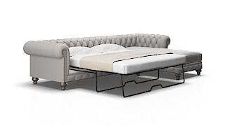 Bordeaux Sasha silver Panel sleeper Espresso Legs  2
