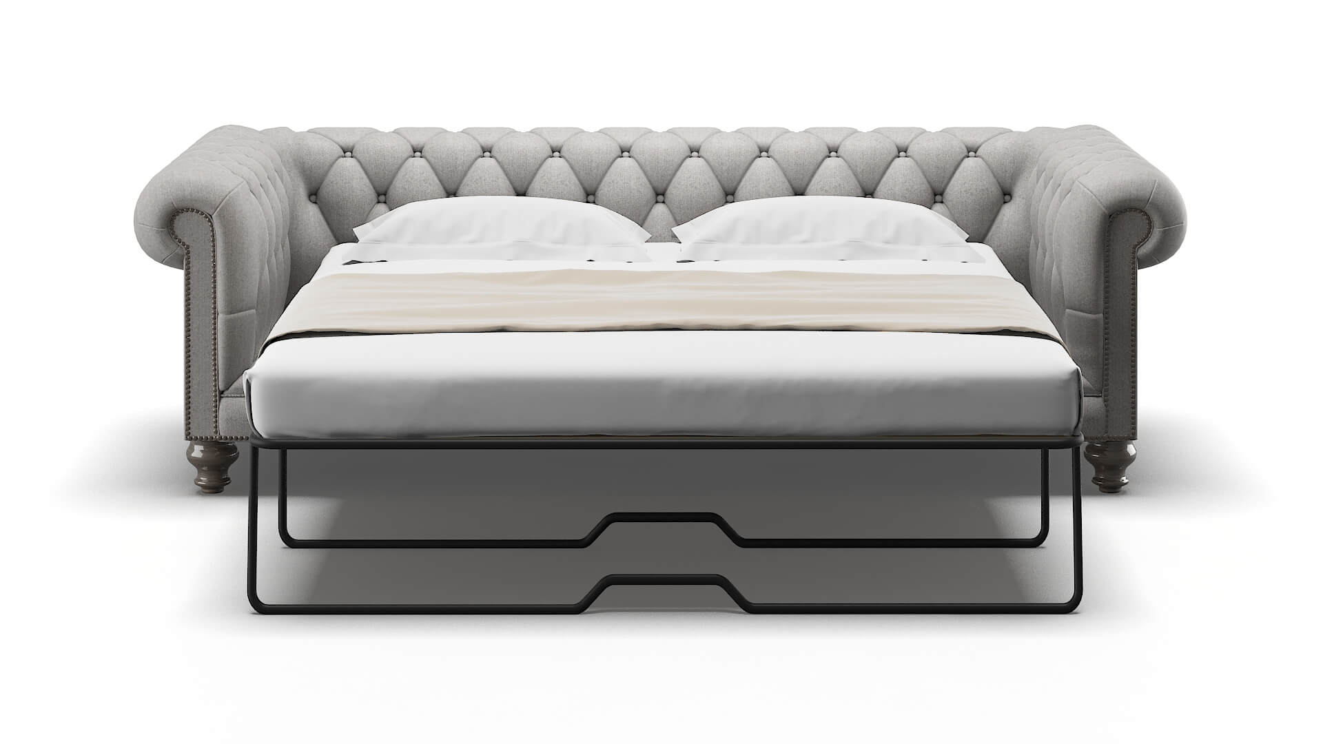 Bordeaux Sasha Silver Sofa Sleeper Espresso legs 1