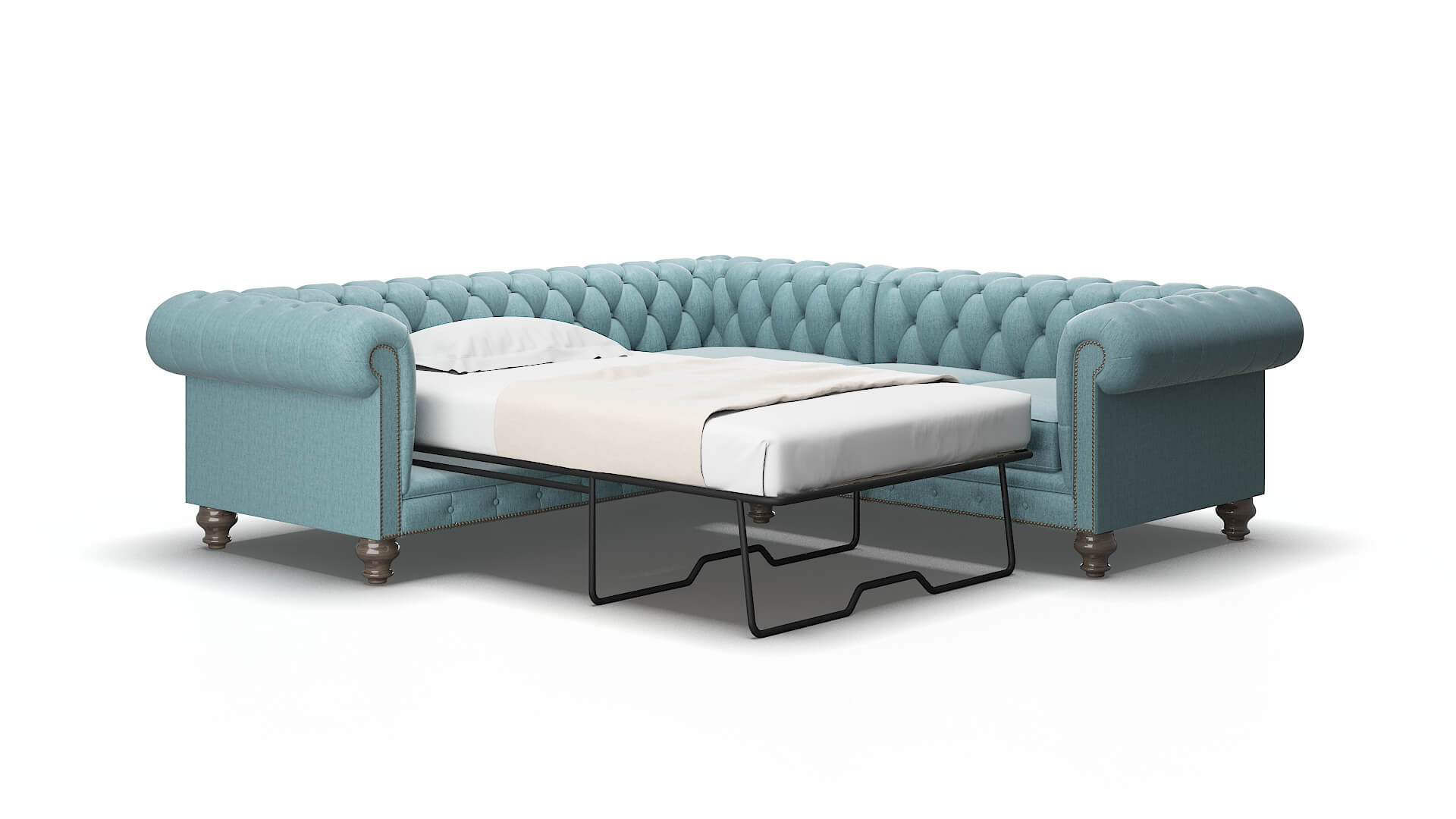 Bordeaux Sasha Teal Sectional Sleeper 2