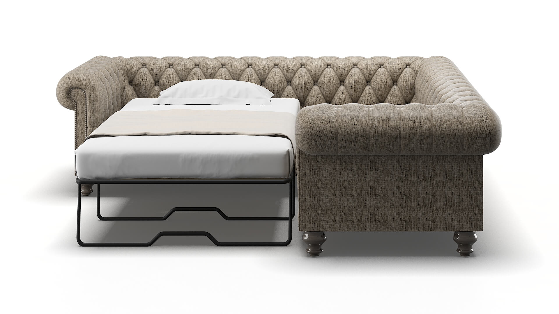 Bordeaux Solifestyle 51 Sectional Sleeper Espresso legs 1