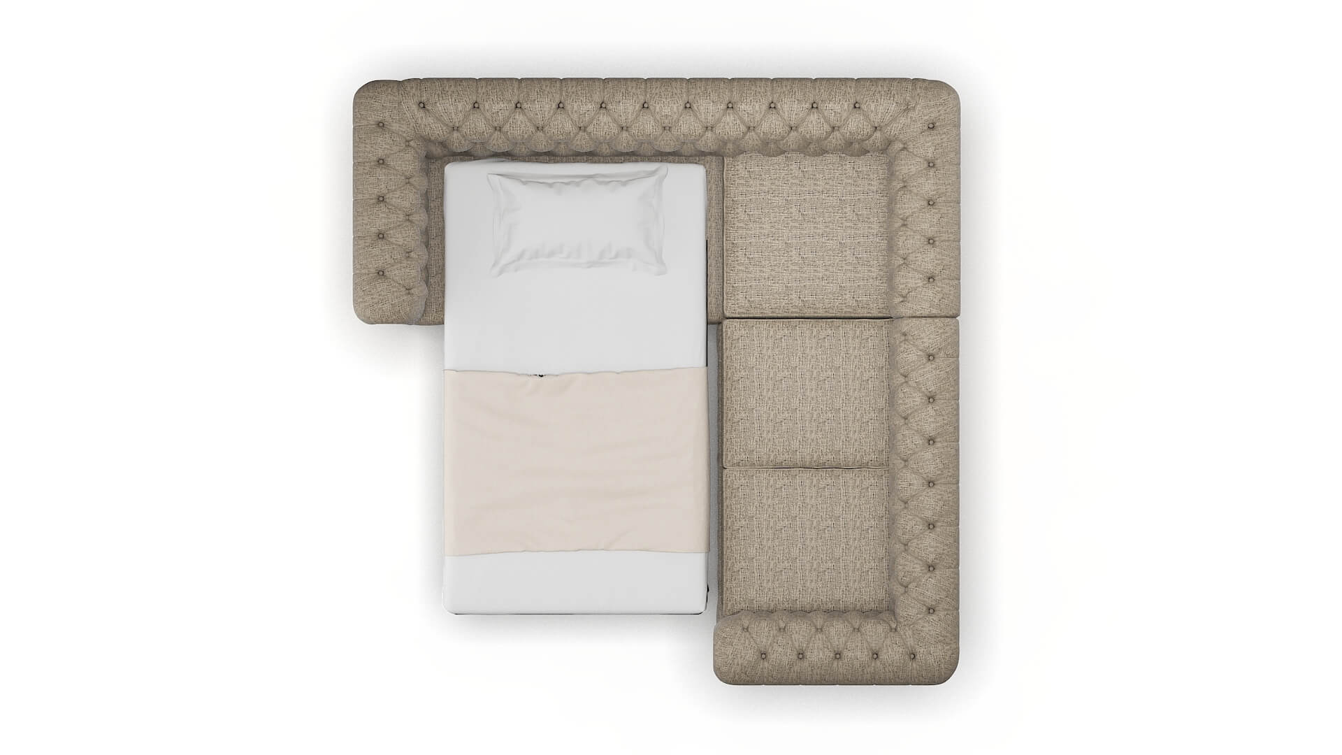 Bordeaux Solifestyle 51 Sectional Sleeper Espresso legs 3