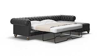 Bordeaux Sosoftness 54 Panel Sleeper Espresso legs 2