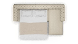 Bordeaux Sosoftness 72 Panel Sleeper Espresso legs 3