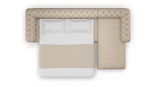 Bordeaux Sosoftness 74 Panel Sleeper Espresso legs 3