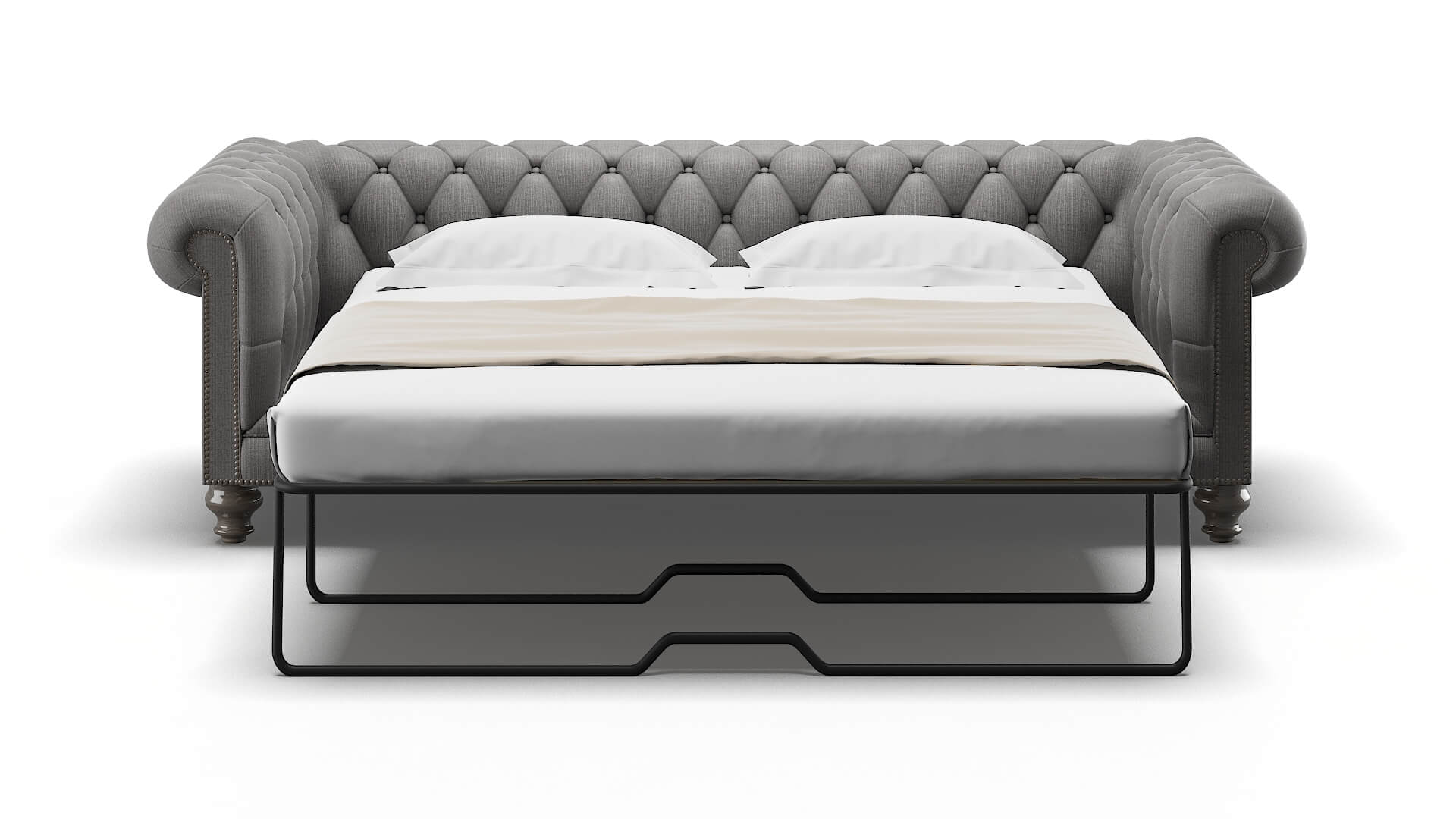 Bordeaux Terrain Oatmeal Sofa Sleeper Espresso legs 1