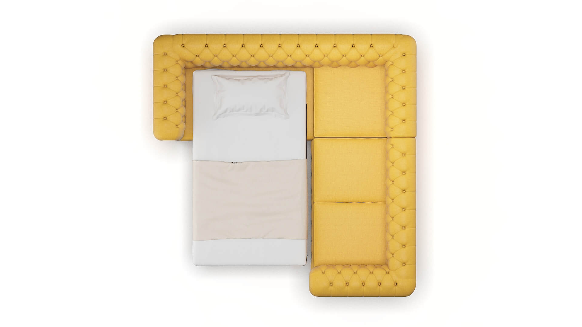 Bordeaux Tess Turmeric Sectional Sleeper Espresso legs 3